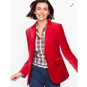 NEW Talbots Pink Velvet Blazer Size 6P